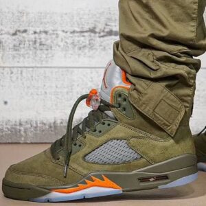 Nike Air Jordan Retro 5 Olive sneakers with original box