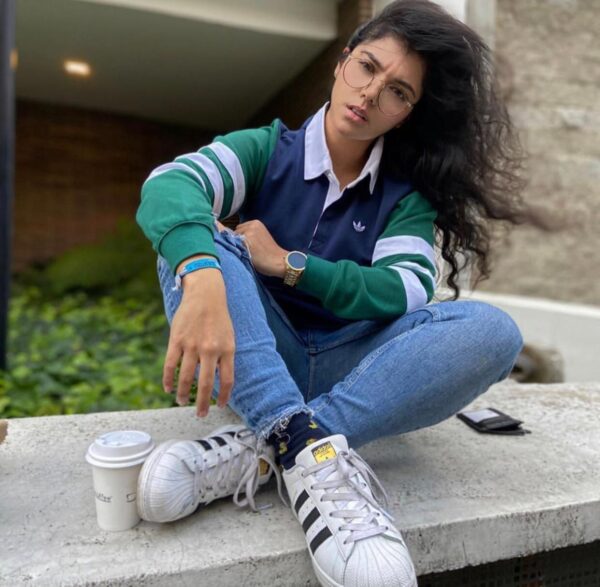 Front view of Adidas Superstar White/Black showcasing the iconic shell-toe design.