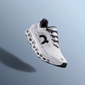 "On Cloud Monster White sneaker with CloudTec® technology on a clean background."