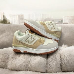 New Balance 550 Camel sneakers showcasing a classic design with a modern twist.