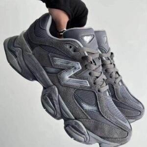 "Top view of New Balance 9060R 'Magnet Bad Sole' showcasing padded collar and breathable upper"