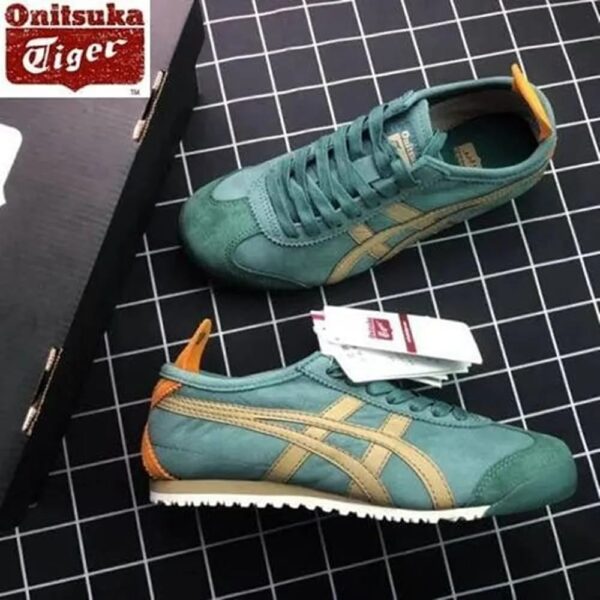 Onitsuka Tiger Mexico 66 Green Orange front view