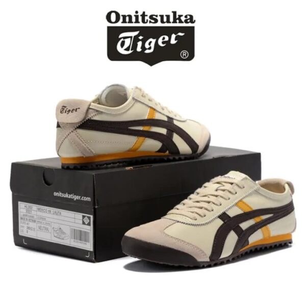 Onitsuka Tiger Mexico 66 Cream Gold front view