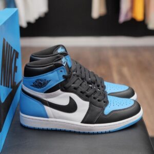 Front view of Nike Air Jordan Retro 1 High UNC Toe shoes with Semi UA Quality