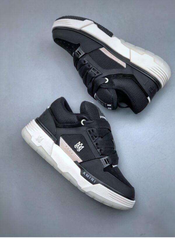 Top view of Amiri MA-2 sneakers black white