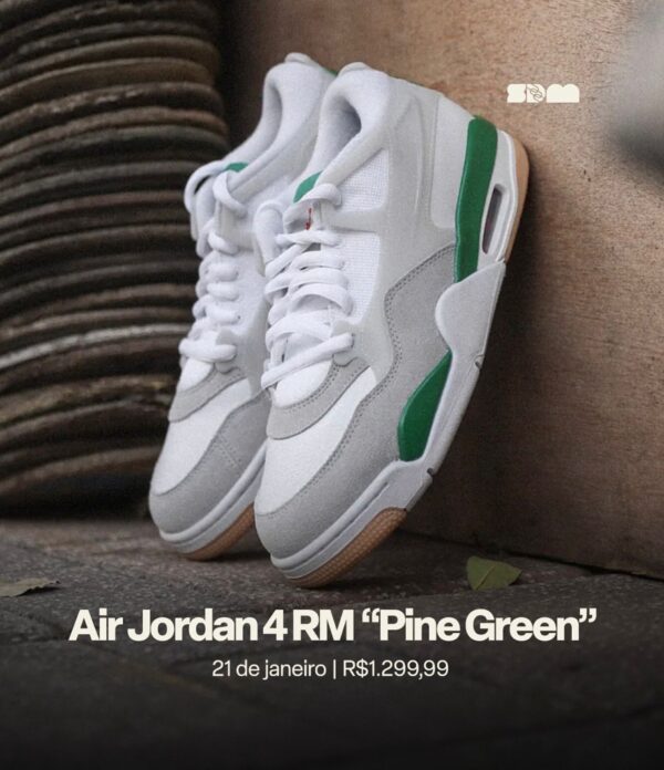 Nike Air Jordan 4 RM Pine Green Front View