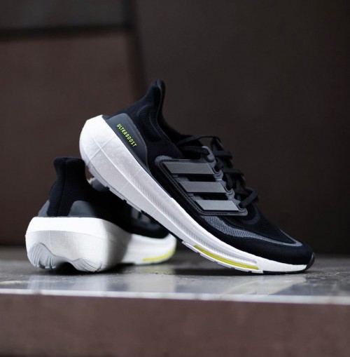Adidas Ultra Boost 23 Light Black Neon Top View