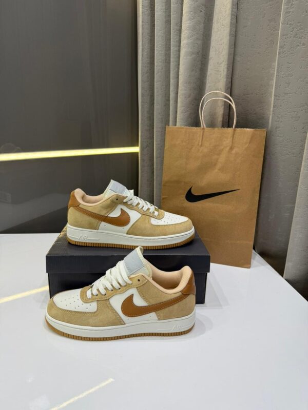 Side view of Nike Airforce 1 Vachetta Tan showcasing premium leather.