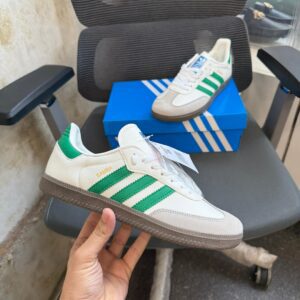 Adidas Samba White Green | First Copy Shoes