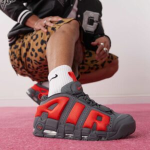 Nike Air More Uptempo Dark Grey Light Crimson – Premium Quality Sneakers