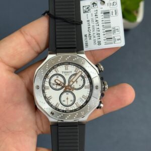 Tissot T-Race Chronograph T1414171701100 Swiss Quartz Watch White Dial Sapphire Crystal
