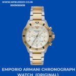 Emporio Armani AR11606 Chronograph Watch White Dial Two Tone Stainless Steel Bracelet