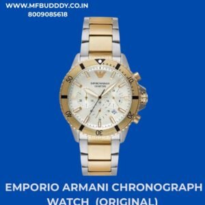 Emporio Armani AR11606 Chronograph Watch White Dial Two Tone Stainless Steel Bracelet