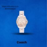 Coach 14503465 White Ceramic Women's Watch with Rose Gold-Tone Case