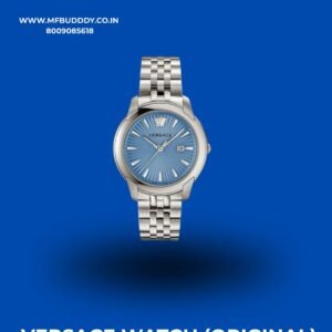 Versace VELQ00419 Ice Blue Sunray Dial Watch with Stainless Steel Bracelet for Men