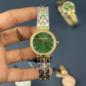 Roberto Cavalli Green Dial Women's Watch with Two-Tone Stainless Steel Bracelet
