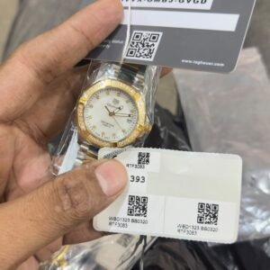 TAG Heuer Aquaracer Lady Diamond Watch WBD1323.BB0320 with Mother-of-Pearl Dial and Gold Bezel